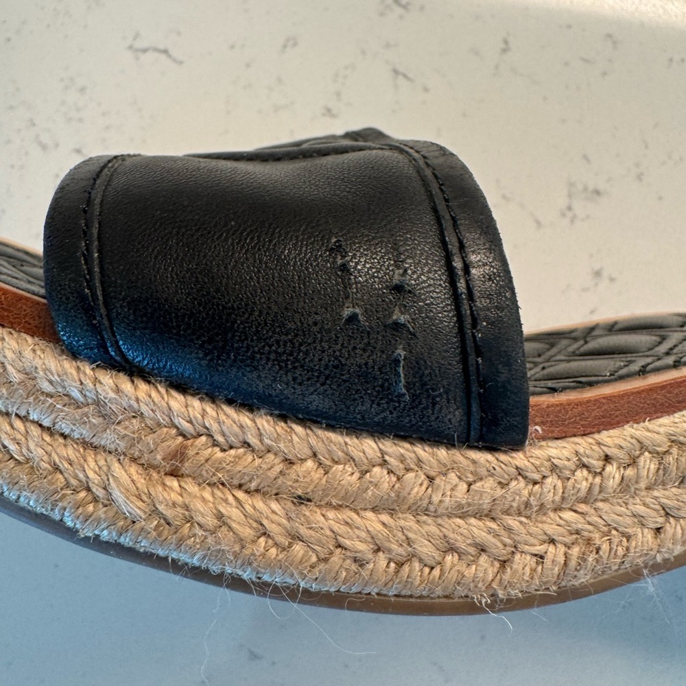Tory Burch Navy Quilted Slide Sandals - Picture 6 of 6